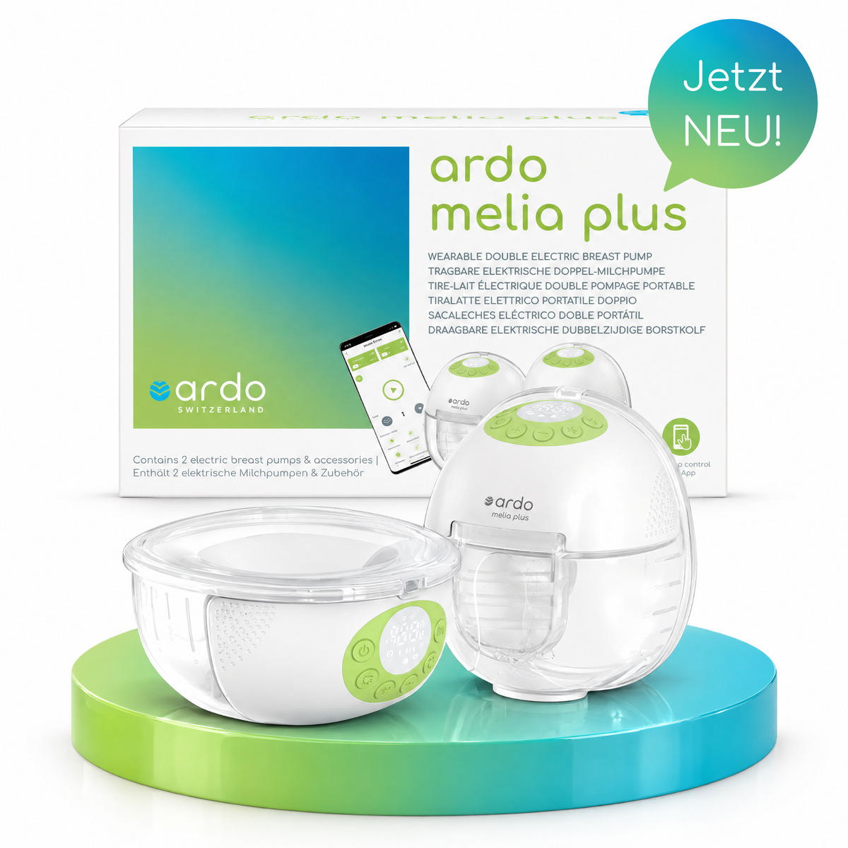 Ardo Melia Plus Hands-Free Milchpumpe mit App-Steuerung