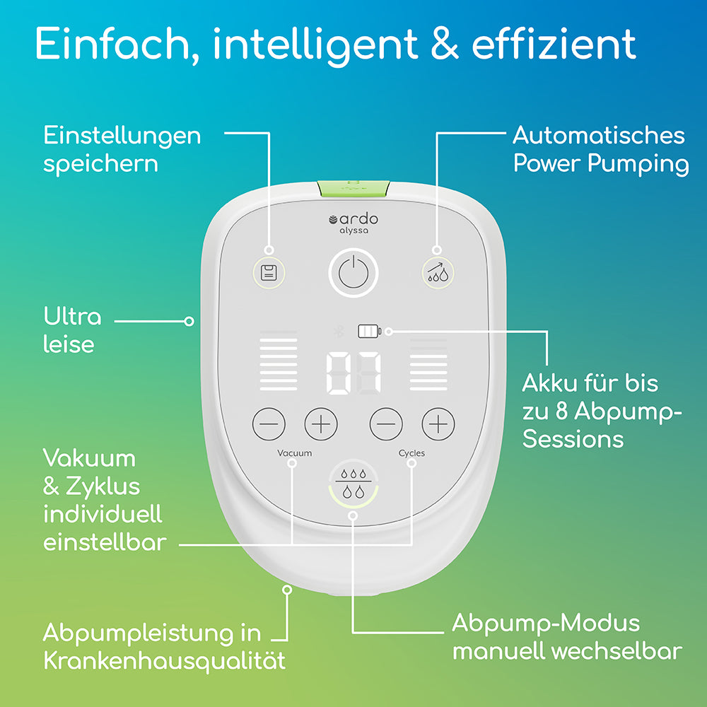 Milchpumpe Ardo Alyssa Hands-Free Funktionen
