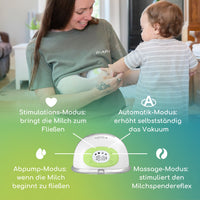 Ardo Melia elektrische Milchpumpe freihändig verfügt über vier Modi
