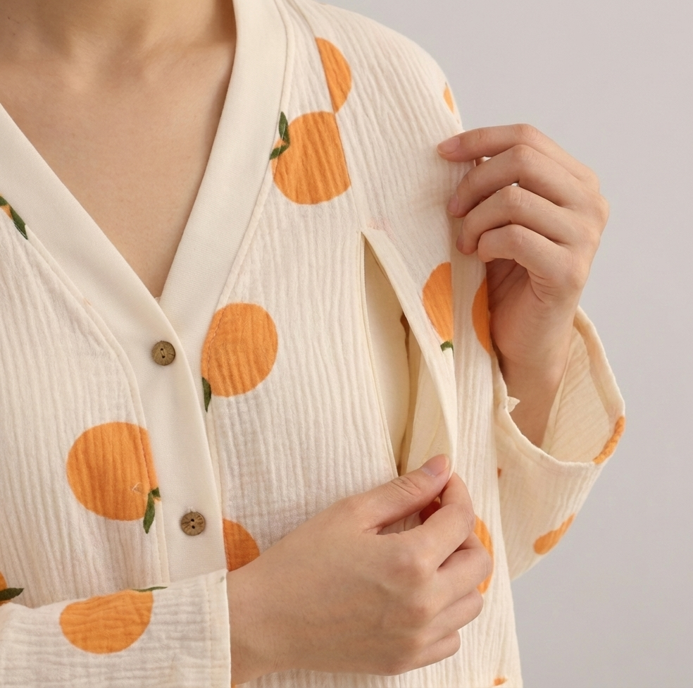 Still-Pyjama aus Baumwolle – Komfort & Stil für stillende Mütter