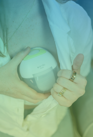 hands-free milchpumpe melia wird in BH gesetzt