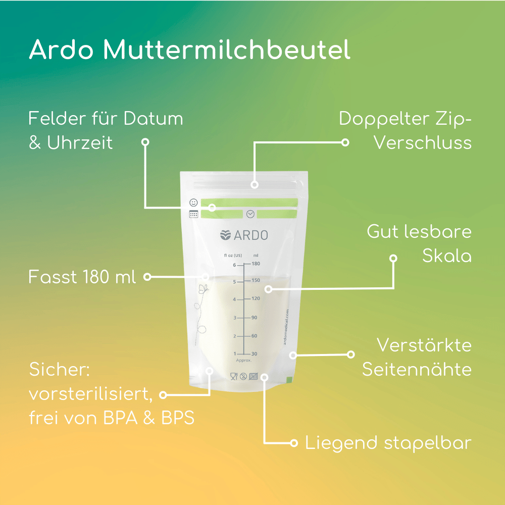 muttermilch aufbewahrung zimmertemperatur Ardo Easy Store Muttermilchbeutel – Ardo-Shop